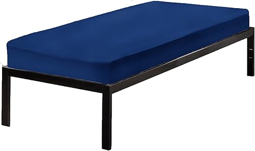 Miniatura 10 de Gilbins Juego de sábanas de algodón extra largas de 4 piezas para dormitorio universitario (espuma de mar)