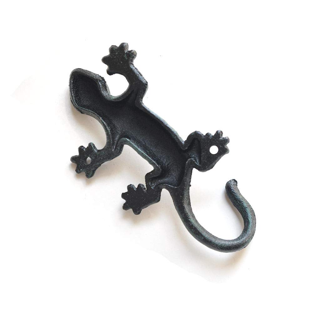 Crochet gecko en fer forgé WLLLO pour rideau et décoration de jardin