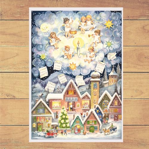Adventskalender Nachdruck von 1952 Engelskonzert: Papier-Adventskalender