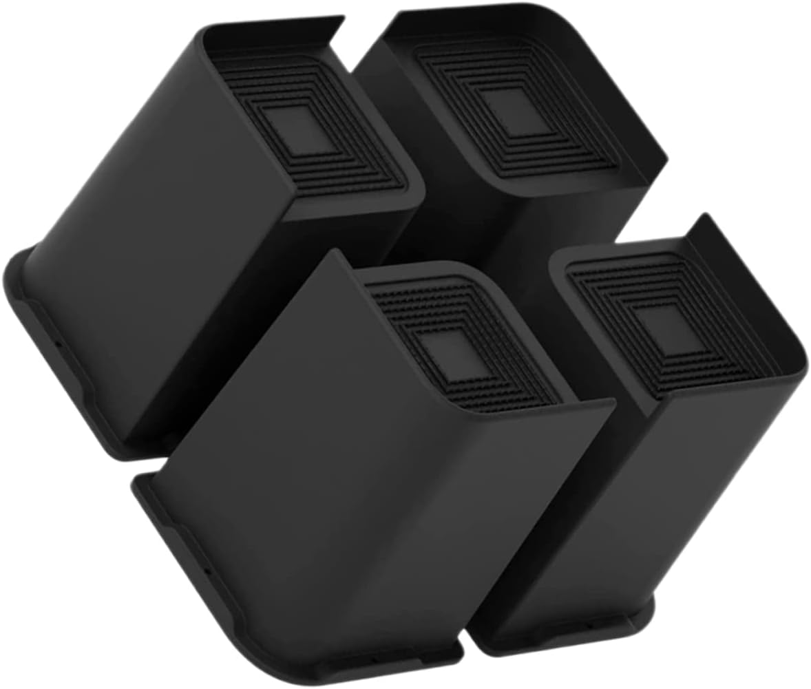 4pcs Non-Slip Bed Risers Heavy Duty Furniture Lift Blocks for Sofa Desk Couch Adjustable Height Floor Protectors for Home Use
