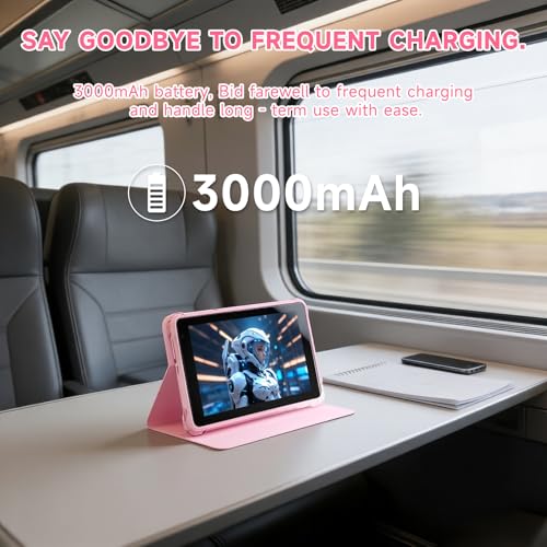 Image of NOVOJOY 7 Inch Tablet with Case, Android 15 Tablet PC, 32GB Storage 8GB RAM, Tablet PC with Quad-Core Processor, Dual Camera, WiFi, BT, Computer Tablet (with Case for
