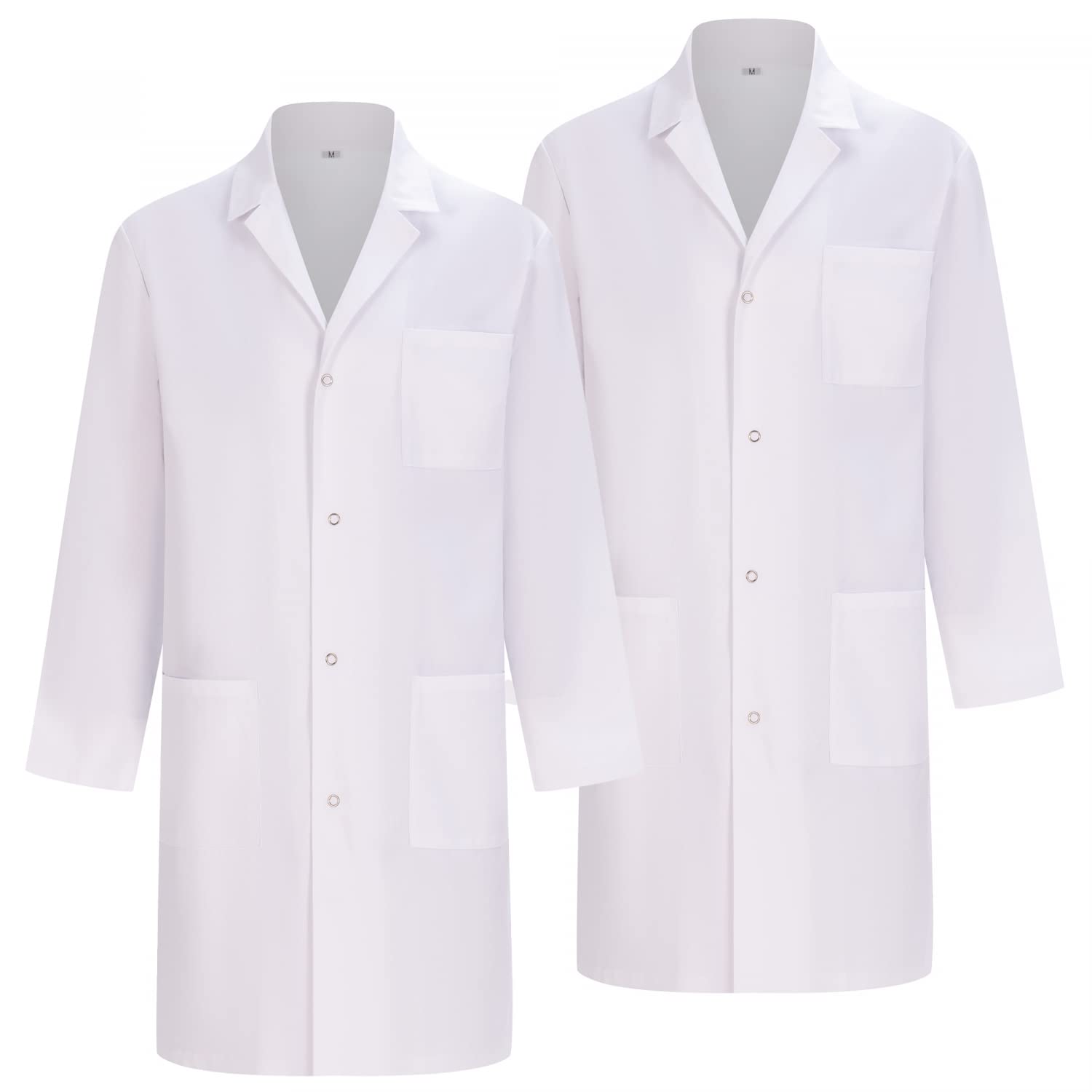 MISEMIYA - Confezione 2 unità - Camice da Laboratorio Unisex - Camice per Laboratorio di Chimica Uomo - Camice Medico Uomo Q816