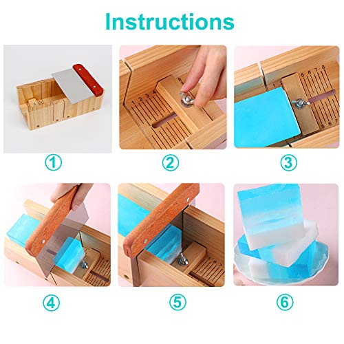 Soap Making Kit 9-Piece, Diy Soap Making Supplies Include Rectangular Silicone Soap Mold, Wavy & Straight Scraper, Make Your Own Soap #TOP5