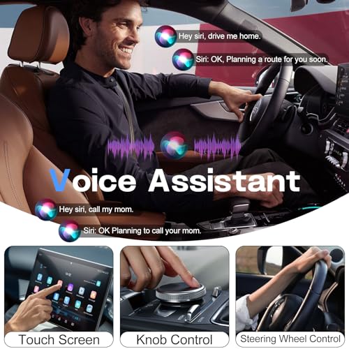 AOGUERBE Wireless Carplay Adapter, Converts Factory Wired to Wireless Car Play Adapter Dongle for iPhone, Wireless Control Plug & Play Carplay for Apple iOS 10+ & for Cars from 2017 (Cosmic Gray)