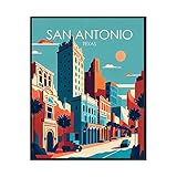 San Antonio Poster Art Print,...