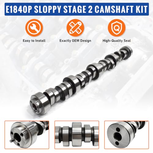 Image of E1840P Sloppy Stage 2 Camshaft Kit, Fit for 1997-2007 Chevrolet /GMC Gen 3 4.8L 5.3L 5.7L 6.0L LS1 LS2 LS6 LQ4 LQ9 LS Cam Kit, Includes 585 inch /.585 inch 5.3 LS Cam Kit, Lifters, Timing Chain