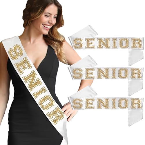 Senior Sash - Gold & Rose Gold Sashes for High School Senior Night Supplies
