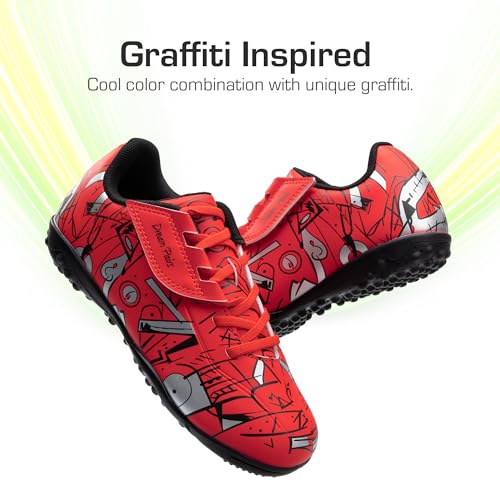 DREAM PAIRS Boys Girls Indoor Turf Soccer Cleats Lace Up Athletic Youth Futsal Football Casual Shoes for Little/Big Kid2