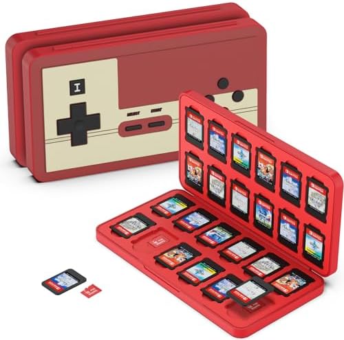 （17:30時点） GeeRic 24枚 ゲームカード 収納ボックス スイッチ 対応 ソフトケース 24枚Micro SD メモリーカード 収納可 Switch/Switch Lite/Switch OLED モデル対応 コンパクト 薄型 軽量 防塵 持ち運 傷つき防止