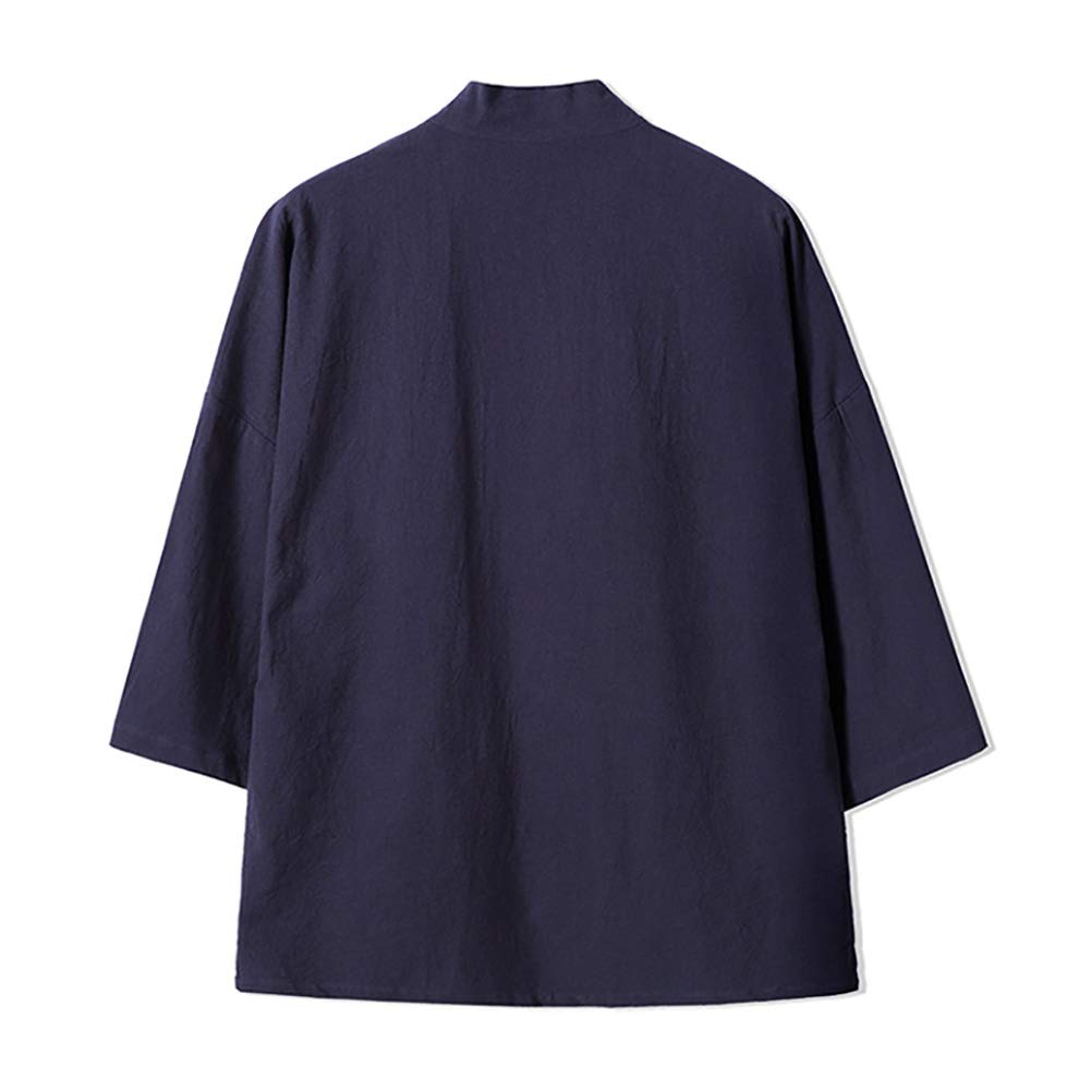 Męskie Baggy Kimono z Nadrukiem Płaszcz Haori Kurtka Przejściowa Japonia Happi