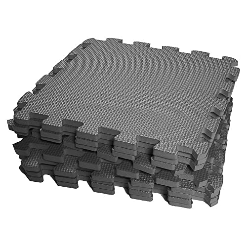 Kit 8 Tapetes Tatames Pretos Eva 50cm X 50cm X 15mm C/Borda
