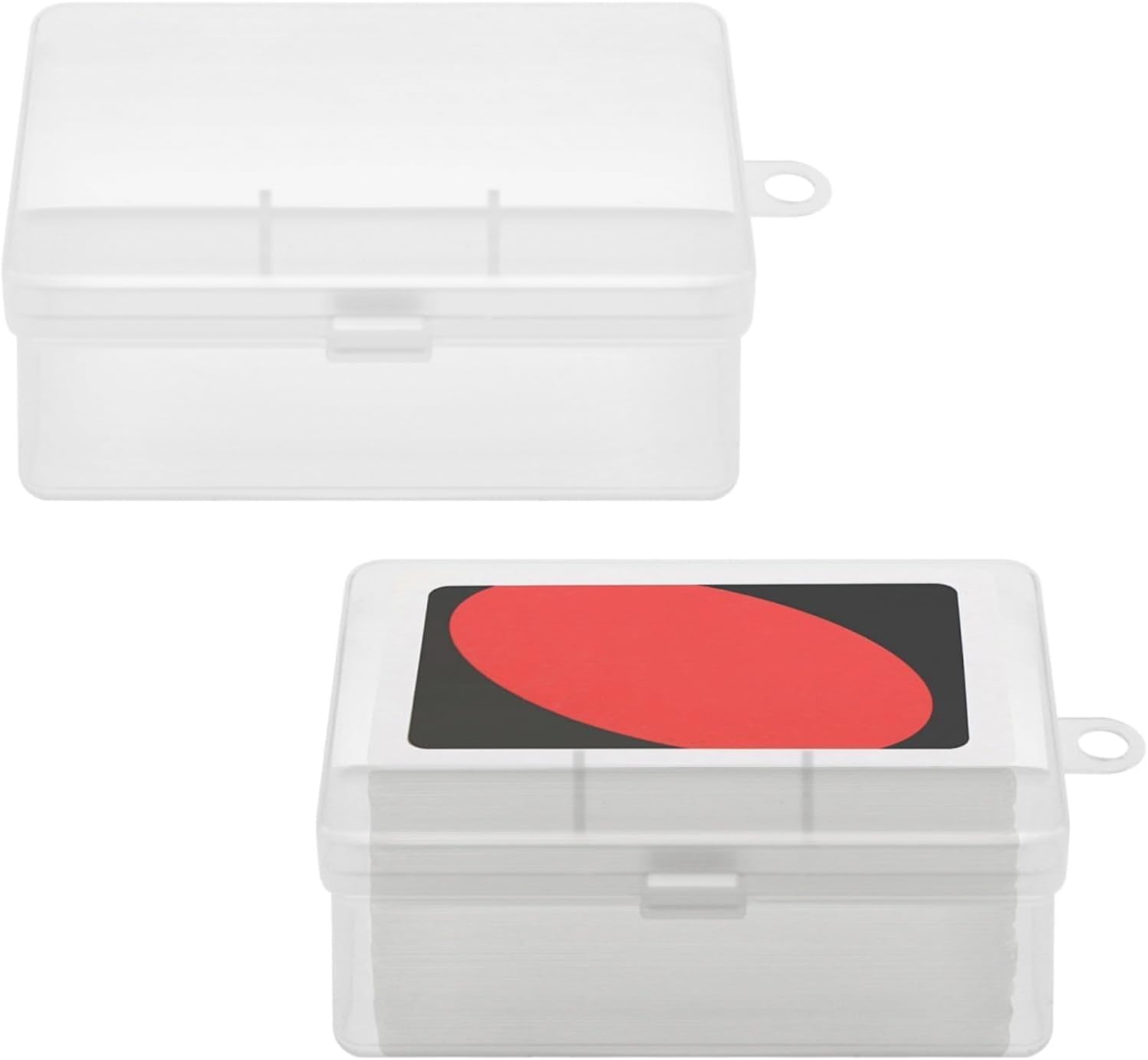 Hileapx UNO Card Case Holder Designed for Mattel UNO Card Game, Holds 112 Pcs UNO Card Deck for Classic/Dare/Flip/DOS/Flex Deck, and so on, Plastic Playing Card Case Box Storage (NO Cards)