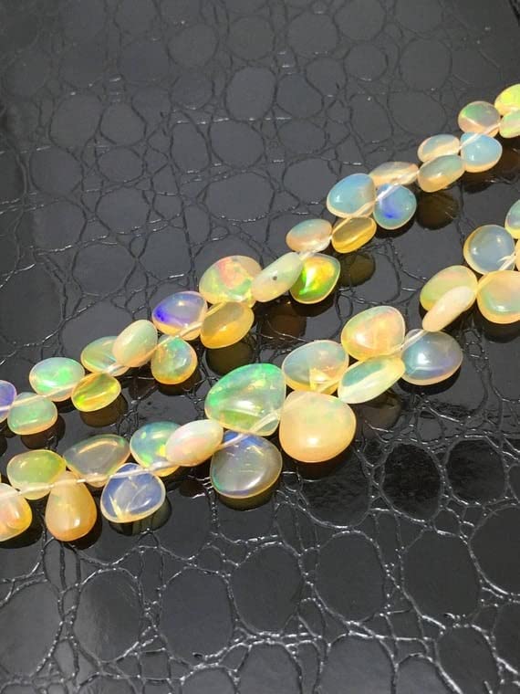 Perles opale éthiopienne en cœur : créez vos bijoux d'été LKBEADS