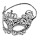 Produktbild Lelengder Masquerade [ Metall venezianischen ] [ Strassbesetzung ], Schwarze Maske | Maske Damen | Maskenball Maske | Maskenspiel | Augenmaske für Karneval, Maskenball, Valentinstag, Maskerade