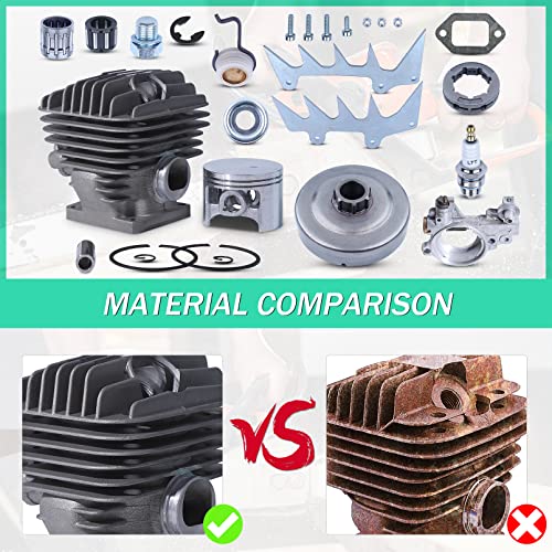 Kit cylindre piston 54mm joint 11280201221 valve décompression tronçonneuse MS460 046
