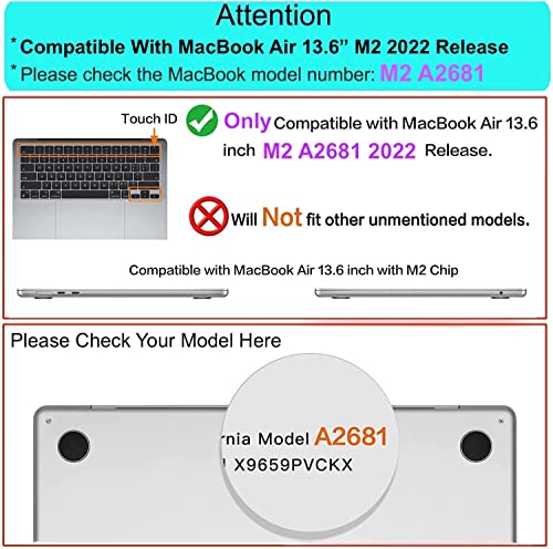 Image of Case Compatible with MacBook Air 13.6 inch 2025 2024 2023 2022 Release M4 A3240 M3 A3113 M2 A2681 Plastic Hard Shell Cover Case, Metallic Rose Gold