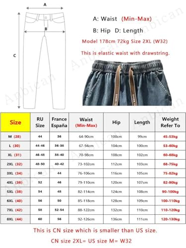 Men's Straight Jeans Multi-Pockets Wide Leg Denim Cargo Pants Lightweight Trousers4