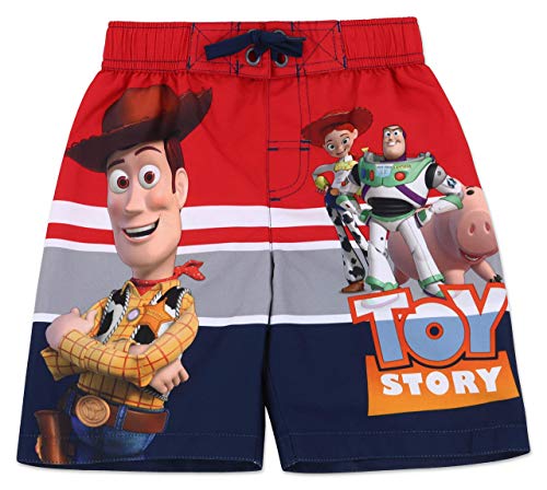 Disney Pixar Toy Story Woody Jessie Buzz Lightyear Little Boys Bathing Suit Red Navy 7 #TOP2