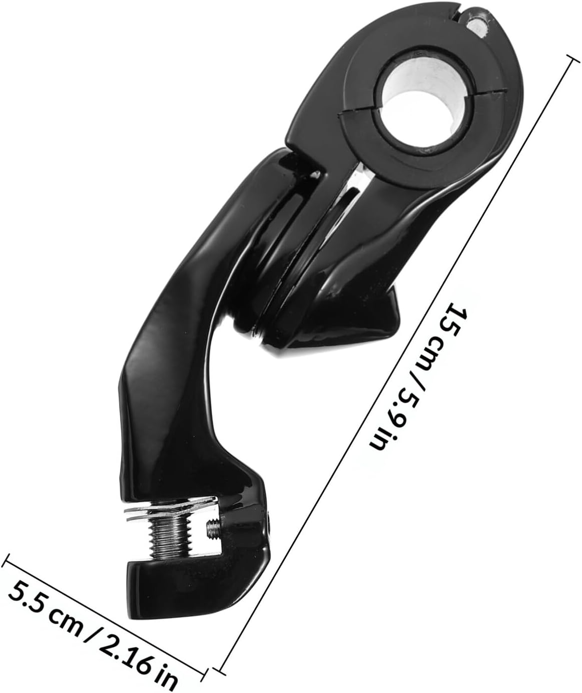 PRETYZOOM Motorcycle Footrest Peg Bracket 32mm Mount Footboard Black Short Style Compatible with Harley Davidson off Road Accessory