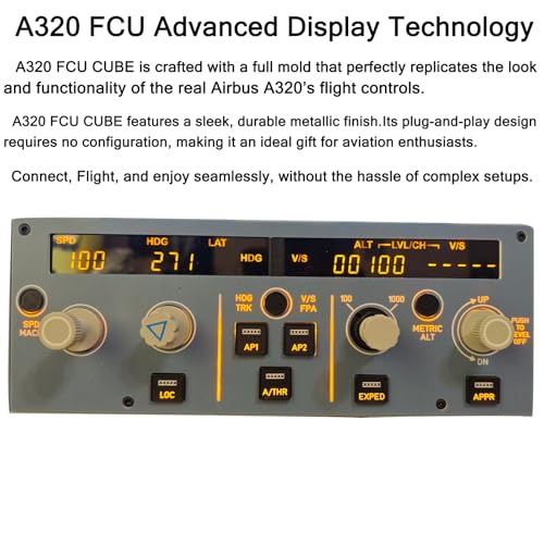 Image of Flight Simulator A320 FCU CUBE Driving Mode Flight Control;Simulated Flight Airbus FCU + Left EFIS + Customized Lighting Frequency Mode + Landing Gear Mode+ Light shield Support For X-Plane MSFS2020 (FCU CUBE+EFIS +Landing Gear Mode)