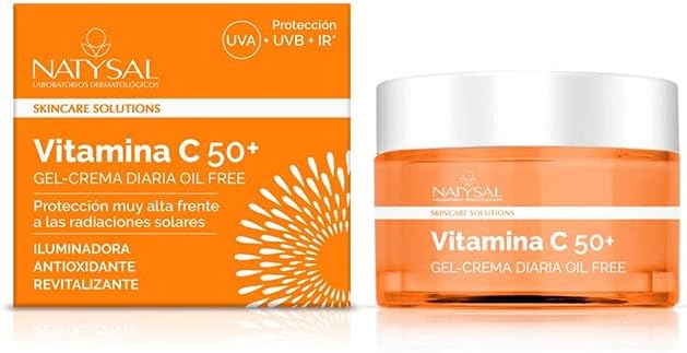 Natysal Crema Vitamina C + Textura Ligera y Alta Protección Solar, Multicolor, 50 Mililitros