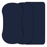 Vista 7 de CaSaJa Juego de sábanas de moisés gris de 3 unidades, tacto suave y sedoso con cómoda superficie de siesta para bebé niño y niña, flexible, se