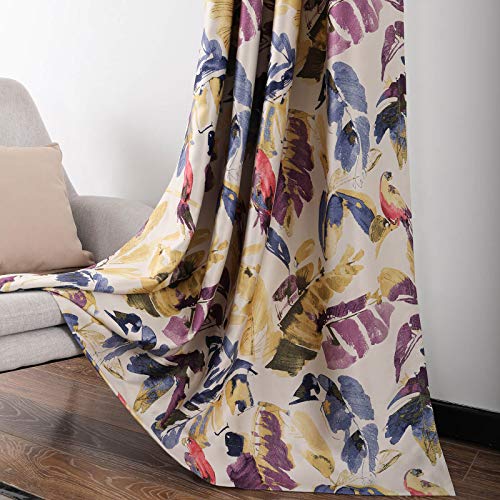 Leeva Modern Heavy Blackout Drapes for Bedroom, Energy Saving Linen