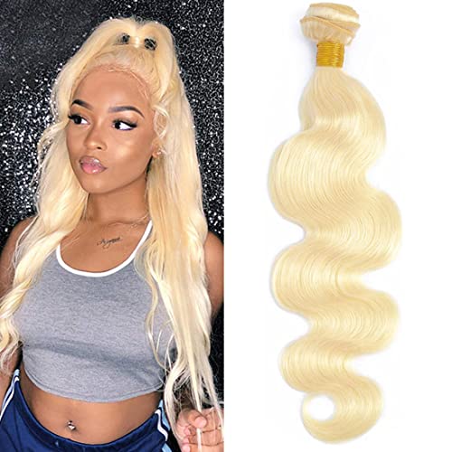 1 Bundle 613 Bundles Body Wave Human Hair Bundle Light Blonde Color 100g/bundle 613 Human Hair Bundles (12 Inch)