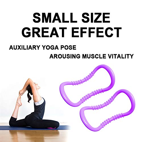 Sunbaca 2 pcs Yoga Círculo Resistência Ao Estiramento Anel Pilates Fascia Massagem para Relaxamento