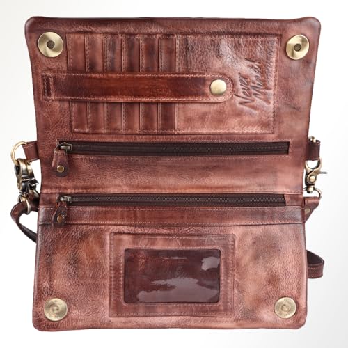 Never Mind Nmbgm140B Wallet Vintage Handmade Genuine Cowhide Leather Women Bag Western Handbag Purse4