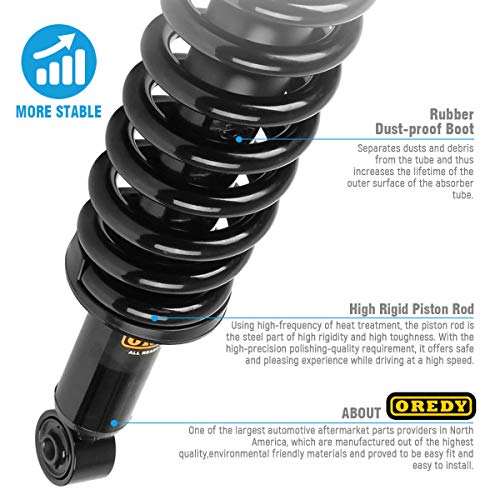 Oredy Pair Front Complete Struts With Coil Spring Assembly Replacement For 1996-2002 Toyota 4Runner (V6 3.4L; 4Wd) - 171351L 171351R #TOP3