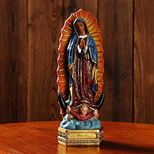 harayaa Linda estátua religiosa da Virgem Maria Guadalupe de 20 cm