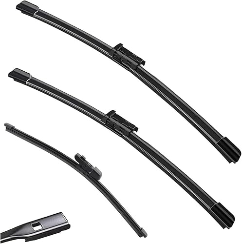 Car Wiper Compatible with SKODA Rapid 2012-2020 Car Front Rear Wiper Blades Soft Rubber Windscreen Wipers Auto Windshield 24"+16"+16" 2017 2018 2019