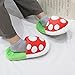 TISOSO Super Piranha Plants Plush Slippers Unisex Warm House Slippers With Green Warp Pipe Plush for Adult