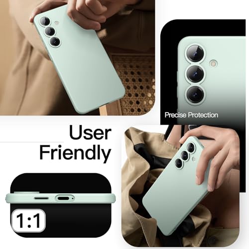 Image of JETech Slim Cover Case for Samsung Galaxy S25 5G with Camera Lens Full Protection, Ultra-Thin Lightweight Matte Finish Minimalist Protective Phone Cover (Mint)