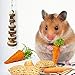 Sofier Hamster Chew Toys Set Natural Wooden Hamster Toys and Accessories for Cage Guinea Pig Chew Toys for Teeth Small Animal Toys Syrian Hamster Rats Chinchillas Gerbils Hamster Swing Seesaw