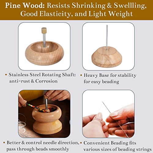 Shop Lc Seed Bead Spinner With Big Eye Beading Needle,Waist Beads Kit For Jewelry Making Bracelet Maker Stringing Pinewood Wooden Crafting #TOP4