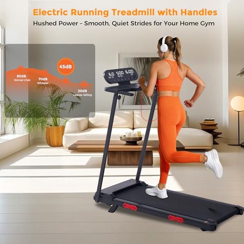 Image of Walking Pad Treadmill with Incline, 2026 Upgrade Portable Treadmill with Handles for Home Small, 3.5HP Small Walking Pad with Handle Bar, 0.6-10.0MPH, 400LBS