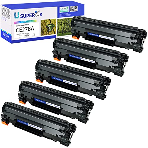 Superink 5 Pack Compatible Black Toner Cartridge Replacement For Hp 78A Ce278A Use In Laserjet P1560 P1566 P1606 P1606N P1606Dn M1536Dnf Printer #TOP8