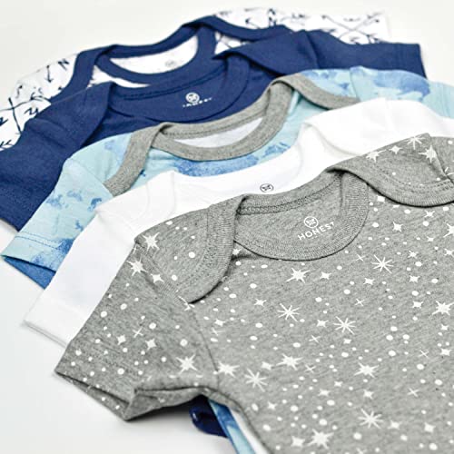 Image of HonestBaby unisex-baby Organic Cotton Short Sleeve Bodysuits Multipack
