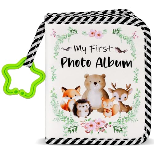 Image of 's My First Family Album Soft Photo Cloth Book Woodland Animal My First Book of Photos Memory Album Gift Holds 4x6 Pictures for Babies Newborn & Shower