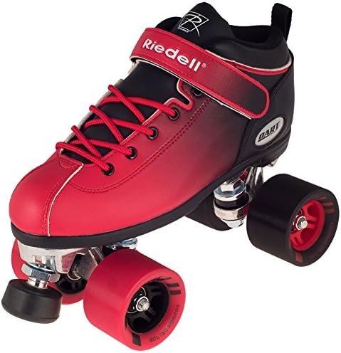 Dart Ombre Riedell Quad Roller Skates Fade Color (Black-Red Fade, Size 11)