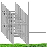 25 Pack Metal Yard Sign Stakes - 16.5x7 Inches, Real Estate Sale Signs, Custom Outdoor Sign