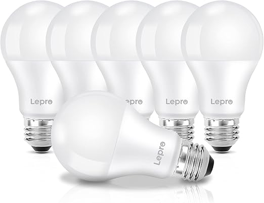 Amazon Lepro Led電球 E26口金 60w形 810lm 電球色 3000k 7 3w 広配光タイプ 高演色性 Pse認証済み 密閉器具対応 省エネ キッチン 台所 トイレ リビング ダイニング 脱衣所 寝室 廊下 玄関照明用 6個入 Lepro Led電球