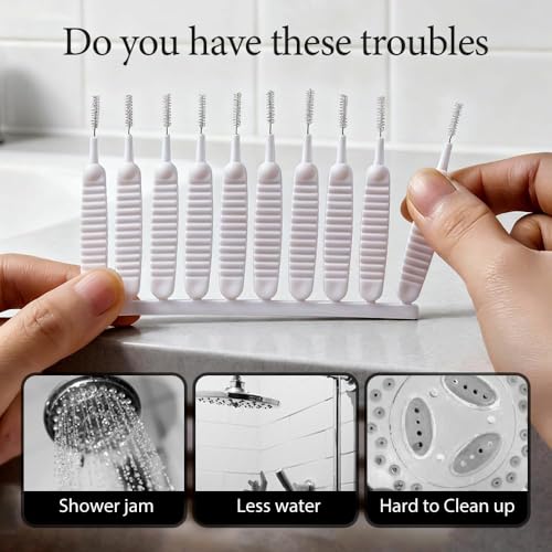Image of Gap Hole Anti-Clogging Cleaning Brush, 2026 Upgrade Shower Head Brush Shower Head Cleaning Brush Shower Head Cleaner Tool Multifunctional Shower Head Cleaning Brushes for Household Bathroom (30Pack)