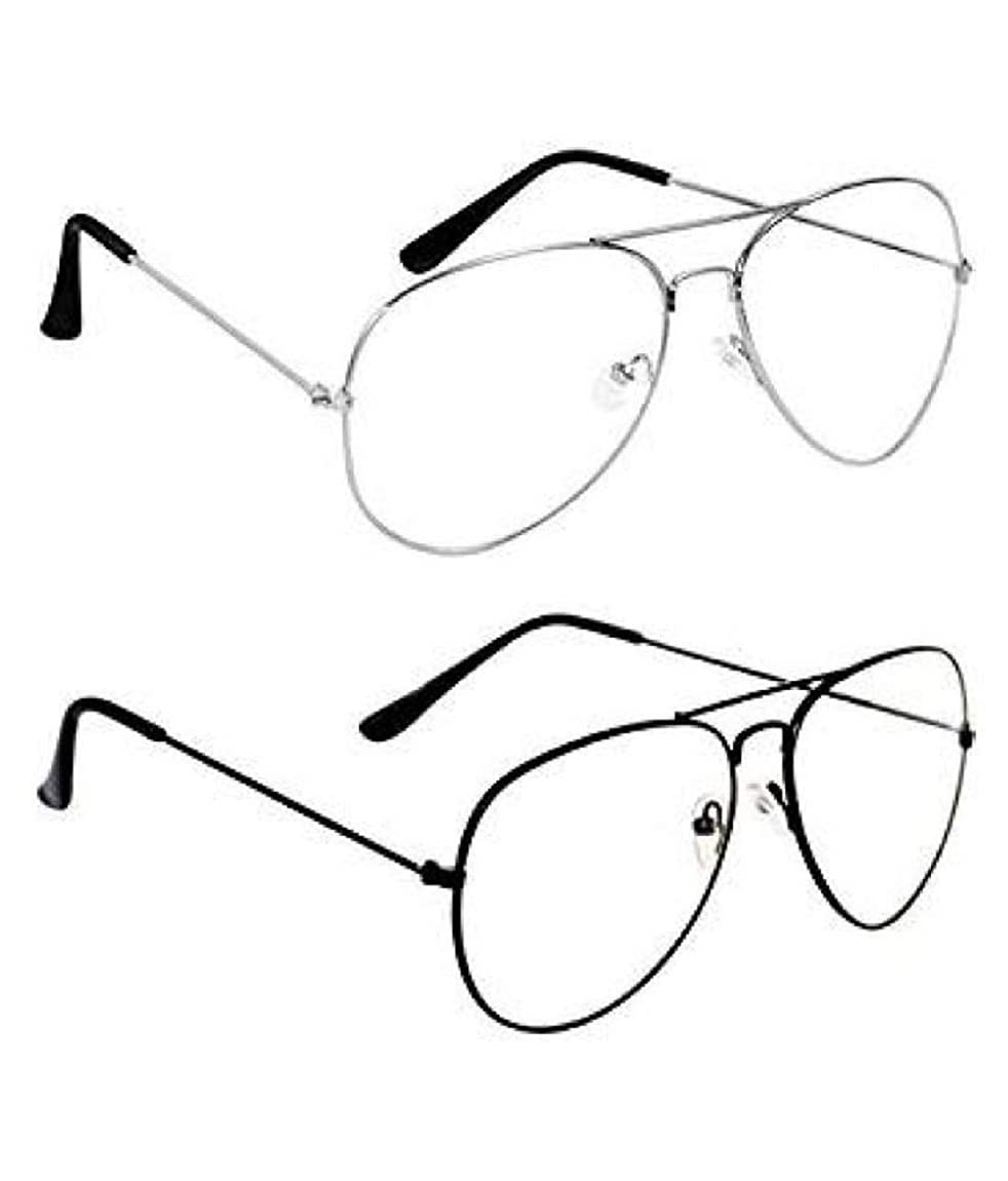Sunwear unisex aviator clear lense 2 combo pack sunglasses-image-41