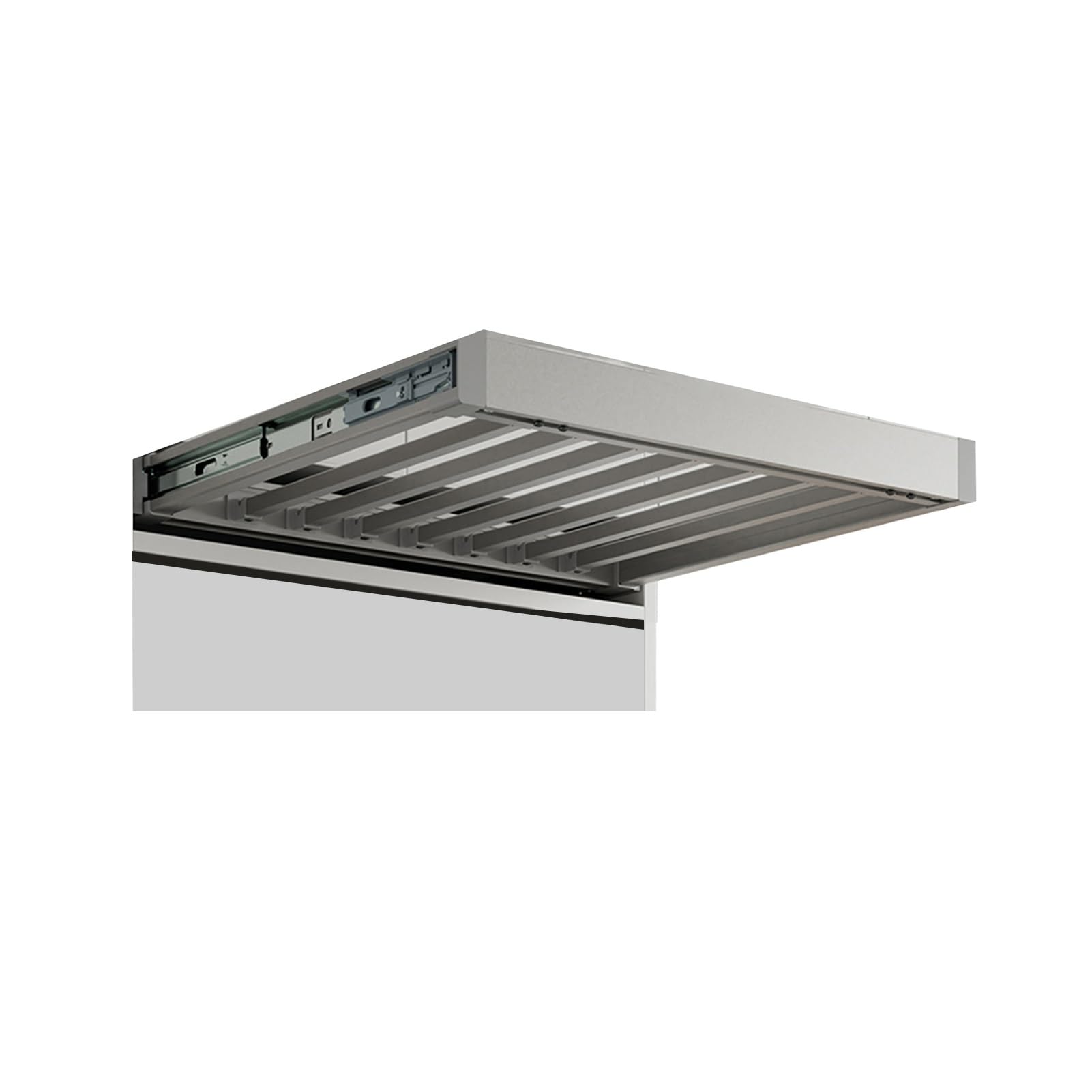 SBCGFY Retractable Pull-out Clothes Rack, Retractable Pull-Out Pants Drawer Drying Rack Under-Cabinet Multicolor Multiple Sizes,Grey-610-660mm