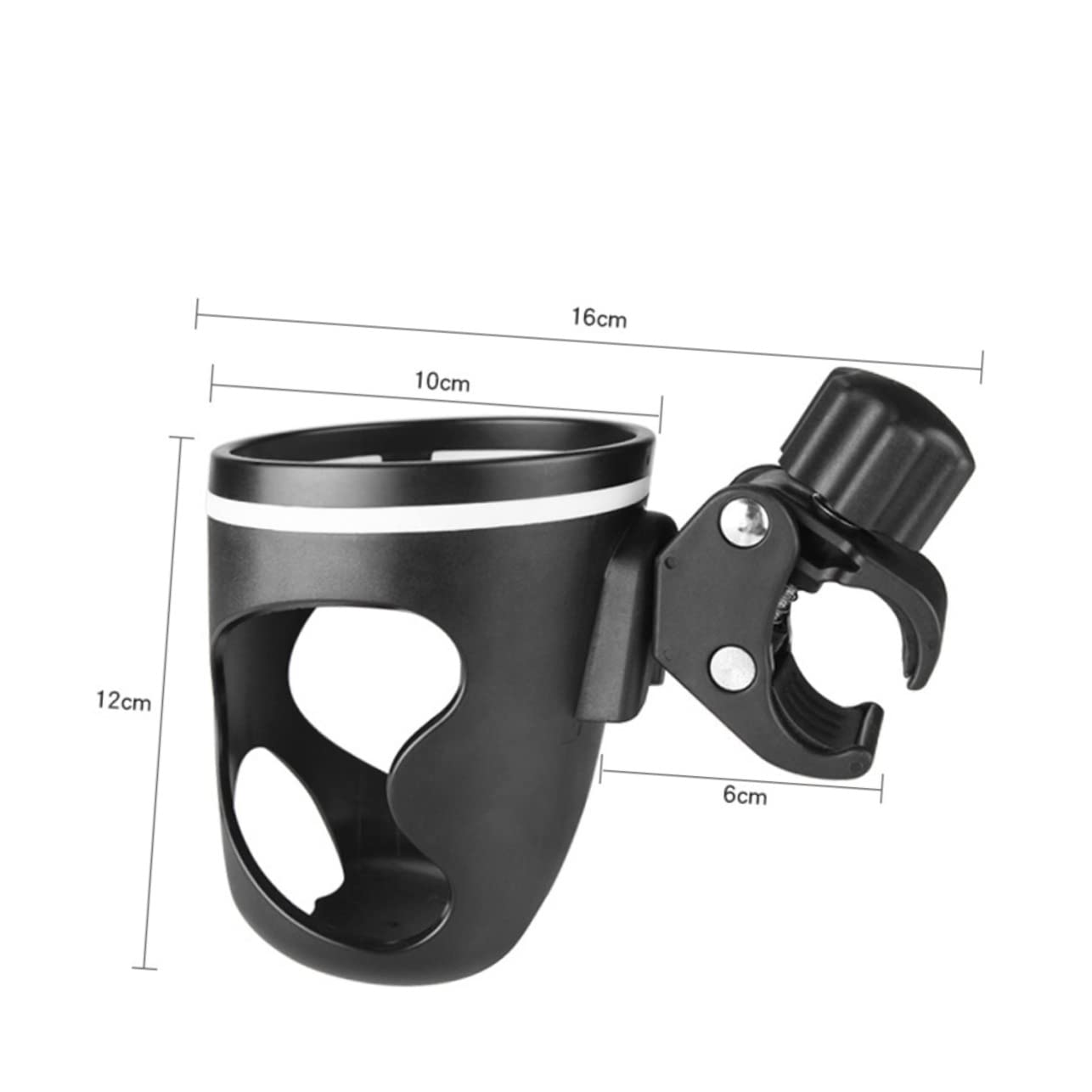 RORPOIR Universal Cup Holder for Stroller Rotatable Bottle Bracket 360° Rotation Anti-Slip Design Fits 20-45mm Rods