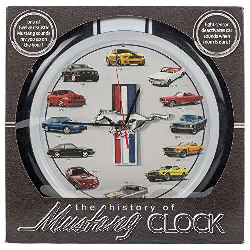 Mark Feldstein & Associates History Of Mustang Sound Wall Clock, 13 Inch Black #TOP5