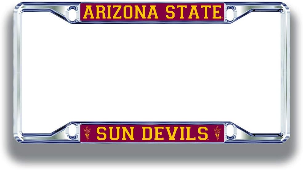NCAA License Plate Frame Silver